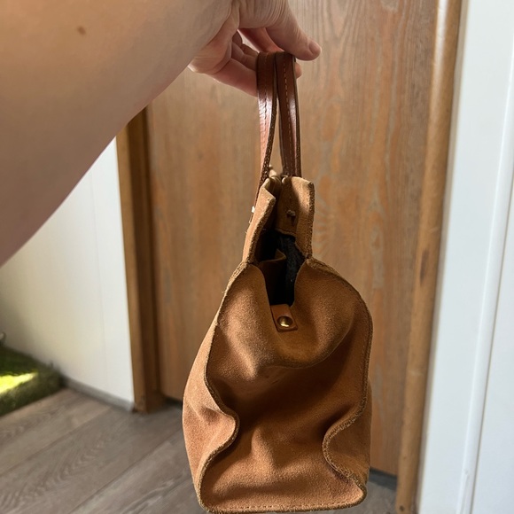 Clare V Tan Mini Bag with Multicolor Stripes - Picture 4 of 7